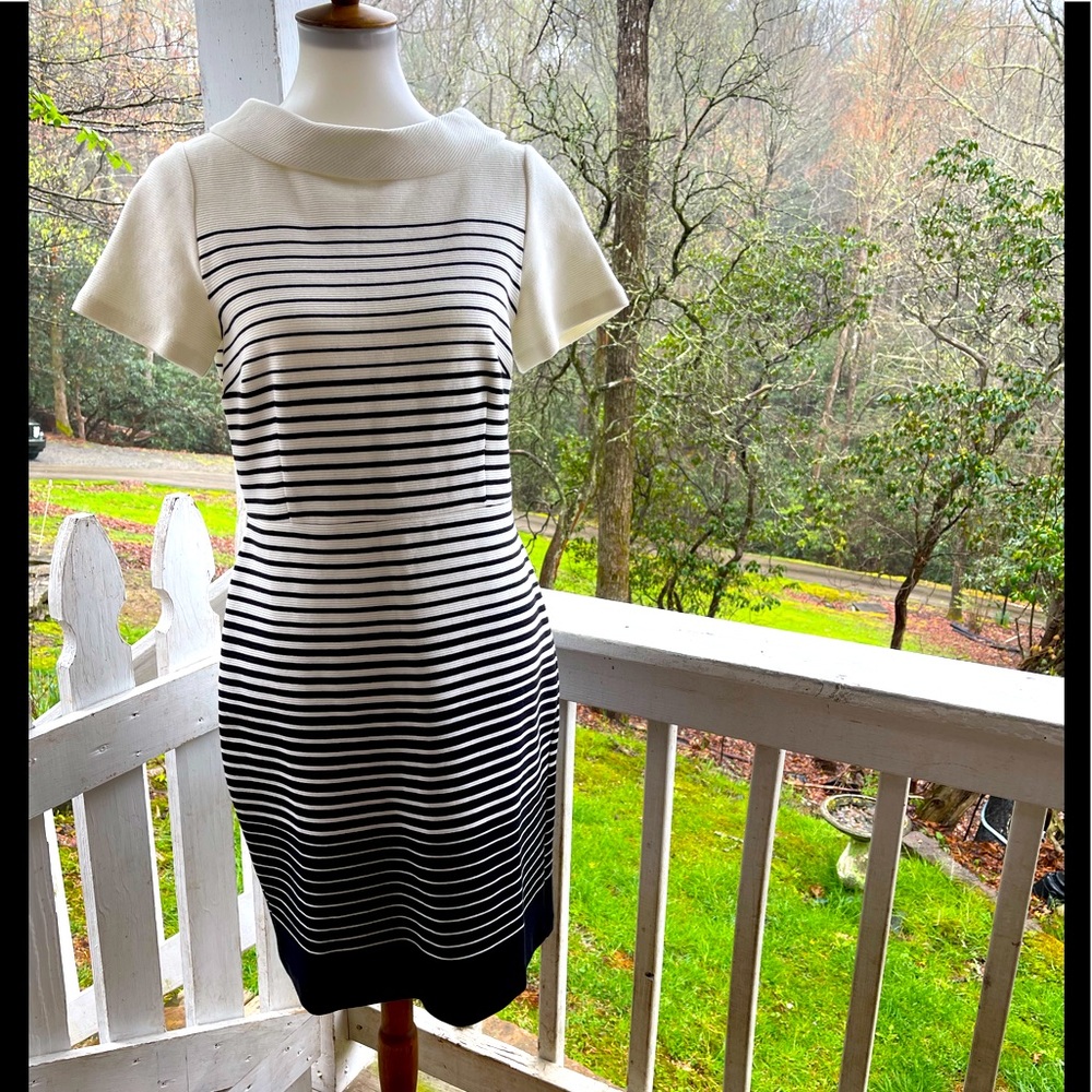 Talbots Striped Dress 8P FREE SHIP